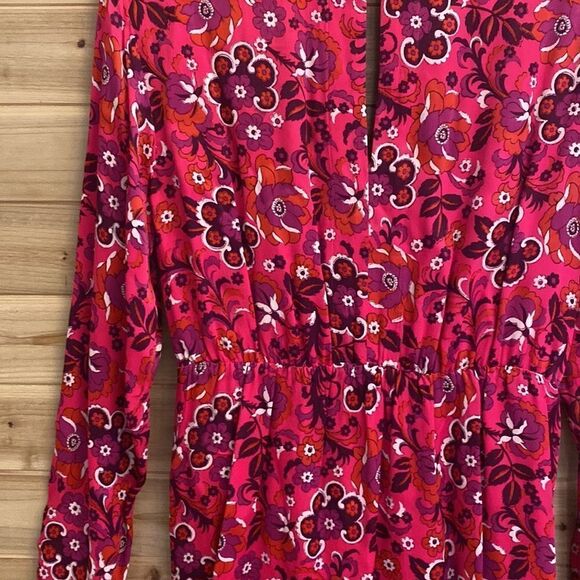 Maeve By Anthropologie Size Medium Wrap Front Tulip Hem Long Sleeve Dress - Picture 11 of 16
